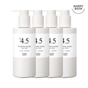[내일도착]해피바스 PH4.5 약산성 쑥 젤 여성 청결제 250g 4개