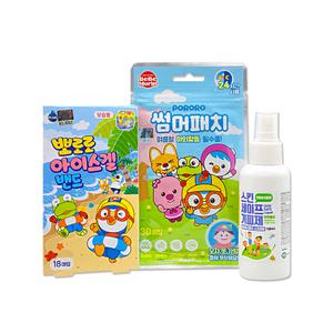스킨세이프 모기기피제 50mL+뽀로로 아이스겔밴드 18매입+뽀로로 썸머패치 30매입 세트