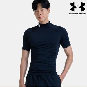 남성 기능성 컴프레션 티셔츠 HeatGear 레쉬가드 이너 모크 반팔 1372586-001
