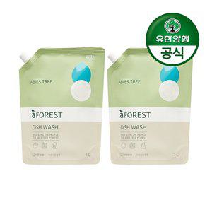 [유한양행]아름다운세제 에이포레 abies tree 리필 1000ml 2개