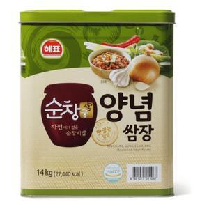[XBG9JI08_47]해표 순창궁양념쌈장 14kg 대용량 업소용 식품