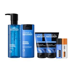 로레알파리 맨 엑스퍼트 이드라파워 쿨링 올인원 120ml + 수분 올인원 50ml +아쿠아 클렌징 폼 50ml 2개+수분 or 안티에이징 세럼 22ml 2개