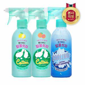 [신세계라이브쇼핑]온더바디 코튼 풋샴푸 385ml x 1개 (레몬/자몽/쿨링 중 택1)