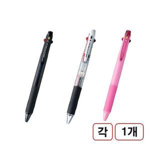 제트스트림 3색볼펜(SXE3-400/0.38mm/블랙,투명,베이비핑크), 각1자루씩