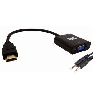 HDMI to RGB 컨버터 블랙 오디오지원 MJ-HVC03W [H@lu]
