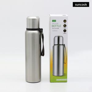 썬쿡 진공 보온병 1000ml 스테인레스 304 가죽스트랩