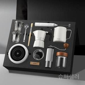 [기타]커피 모카포트 전기 스토브 세트 에스프레소 메이커 수동 그라인더