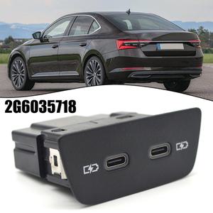 인테리어 자동차 부품 스위치 및 릴레이 USB-C 충전 인터페이스 골프 폴로 ID3 2 포트 2G6035718 내부 부품