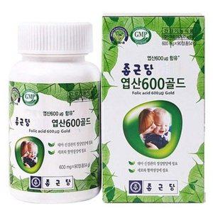 [기타]종근당건강 엽산600골드 600mg x 90정 1일1정 과일채소 혼합분말