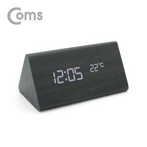 Coms 디지털 LED 나무시계 삼각
