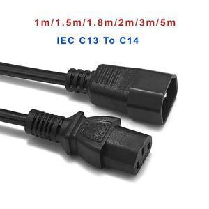 AC 전원 공급 케이블 IEC 320 C13  C14 플매트 카펫 러그 전원 익스텐션 코드 데스크탑 PC 컴퓨터 TV 프린