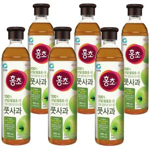 풋사과 사과식초 청정원 대상 홍초 900mlX6개입 식초