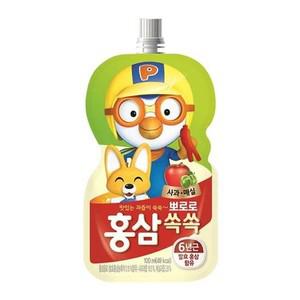 뽀로로 홍삼 쏙쏙 사과 100ml x 20개 GWM 홍삼 뽀로로음료수 어린이주스