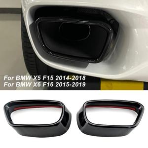BMW X5 F15 X6 F16 15-18 M 스포츠 스틸 카본 테일 머플러 배기 파이프