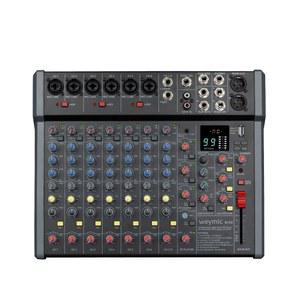 녹음용 DJ 스테이지 노래방 음악 애플리케이션을 위한 Weymic B120 프로페셔널 믹서, 컴퓨터 녹음 입력용 99 DSP 효과 USB 드라이브, XLR 마이크 잭, 프로페셔널용 48V POWER LOGIC(12채널)