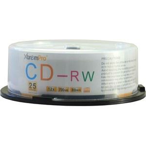 XtremPro CD-RW 12 X 700MB 80분 기록 가능한 Cd 25팩 빈 디스크 인 스핀들 - 11043
