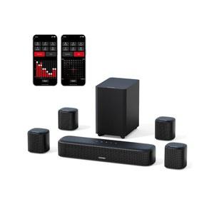 ULTIMEA 7.1ch 가상 서라운드 사운드 바, 4개의 스피커가 있는 스마트 TV용 최대 전력 330W, 시스템, 앱 제어, 서브우퍼가 TV Opt /AUX /BT, Aura A40