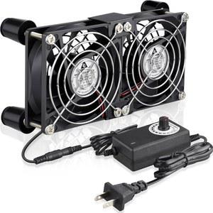 모뎀 라우터 수신기 DVR 플레이스테이션 Xbox 미니 PC 케이스 AV 캐비닛 냉각용 AC 플러그 100V - 240V 가변 속도 팬 GDSTIME 80mm x 25mm 컴퓨터