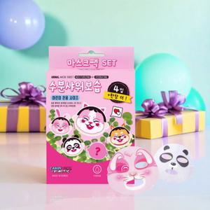 비앤씨 동물 마스크팩 세트 4+1 캔디걸 코스메틱 어린이 스킨케어 수분팩 시트지 키즈