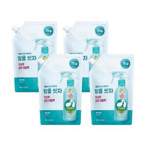[기타] 발을씻자 온더바디 코튼쿳 풋샴푸 레몬향 리필 500ml 4개