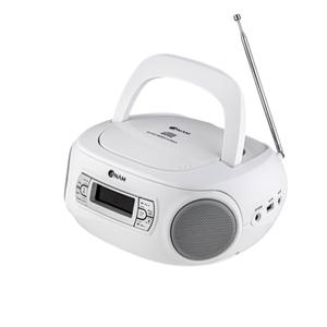 (아남) 포터블 CD플레이어 블루투스 스피커 MP3 USB재생 AUX 라디오 어학 음악 색상 화이트 hs420
