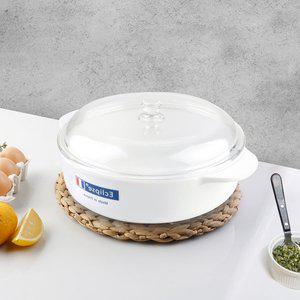 [이클립스]화이트 내열유리 전골냄비 2.25L