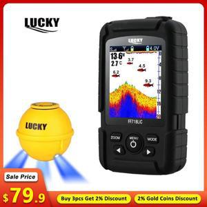 LUCKY FF718LIC-WLA 컬러 스크린 무선 어군 탐지기, 소나 센서, 45m 충전식 배터리, 휴대용 수중 낚시