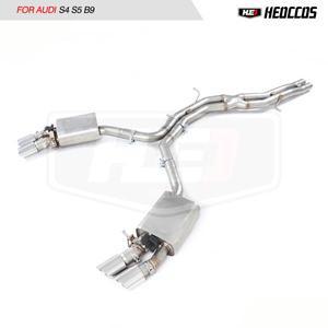 HEO 스테인레스 스틸 배기 시스템 캣백 밸브 아우디 S4 S5 B9