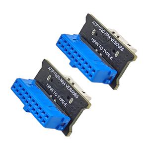 메인보드용 어댑터 확장 카드 USB3.0 전면 19 핀-3.1 TYPE-C TYPE-E 인터페이스 20-19 핀 2개