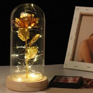 스승의날 선물 LED 어버이날 플라워 꽃 무드등 황금장미 유리돔 카네이션 조명 금장미 부모님 무드등
