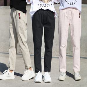 동대문스타일 여자 면바지 포켓 테이핑 루즈핏 밴딩 스판 워싱면 배기핏 여성 봄바지 COS3-12A