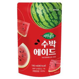 [희창유업] 자연생각 수박에이드 190ml x 50개