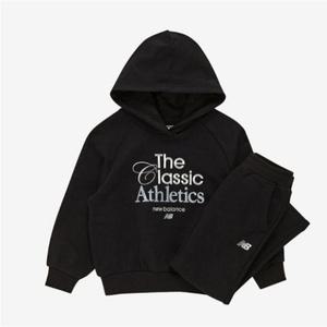 뉴발란스키즈(NB Kids) NBGC여아 크롭 후디 부츠컷 셋업 NK9YF1805GBlack