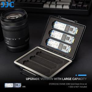 JJC 6 슬롯 M.2 2280 케이스 SSD 홀더 스토리지 드라이브 NVMe 카드 충격 방지