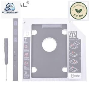 플레이어 DVD 디스크 CHIPAL 노트북 CD-ROM Optibay용 알루미늄 2 번째 HDD 캐디 SATA 3.0 듀얼 LED 인치