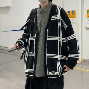 가디건 체크 IS-JK16 2컬러 남성 간절기 루즈핏