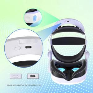 VR 용품 Meta Quest 3S 배터리 헤드 스트랩 10000mAh 팩 엘리트 교체로 재생 시간 및 컴포트