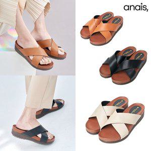 [아나이스] 국내제작 크로스 스트랩 슬리퍼 5cm_25S196 [무료배송]