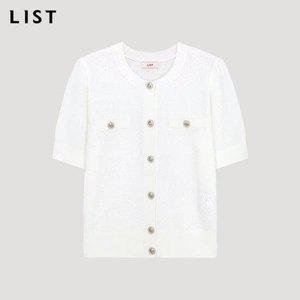 [리스트](대전신세계)라운드넥 반팔 가디건