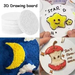 어린이용 3D 드로잉 매직 캔버스 스펀지, DIY 페인팅 페이퍼, 3D 아트 드로잉 페이퍼, 10 개, 100