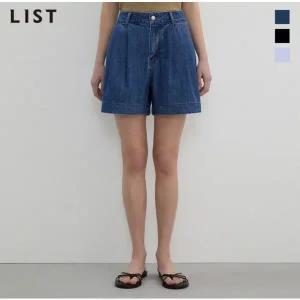 [리스트](대전신세계)투턱 숏 데님 팬츠