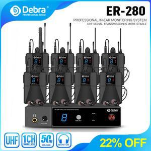 Debra UHF IEM 인이어 모니터링 무선 시스템은 소규모 콘서트 및 홈 시어터용 다중 송신기를 갖춘 단일 채