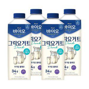 [매일] 바이오 그릭 드링크 무가당플레인 710ml 4개
