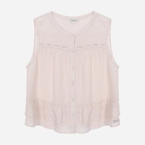 [롯데백화점]써스데이 아일랜드 [여성]핀 코드 슬리브리스 블라우스(T254MBL288W)