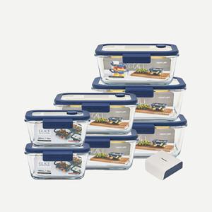네오플램 글라쎄Z 진공 내열유리 밀폐용기 7종(460mlx2+1.2mlx3+1.9mlx2)+진공펌프 1ea