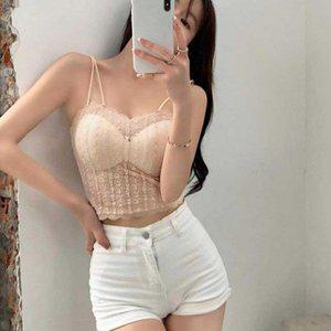 나시 시티 레이스 크롭탑 복장 모임 웨어 여름 데일리 이너 끈나시 이너나 클럽 언더웨어 슬림