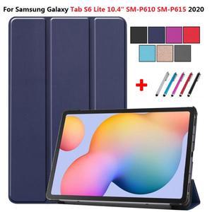 삼성 갤럭시 S6 라이트 케이스 SM-P610 10.4 2020 태블릿 Funda 탭 S 6 커버 솔리드 컬러 Coque
