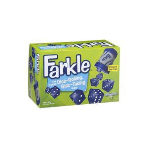 PlayMonster Farkle 클래식 주사위 게임 - 프리미엄 가족 여행 성인 보드 컵 세트 파클 스코어 시트 포함