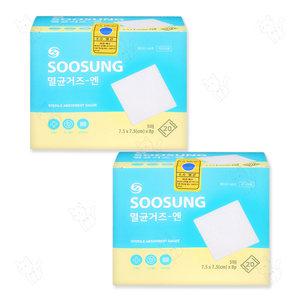 수성 멸균거즈엔 7.5x7.5cm 8겹 5매 20포 100매 중 2개