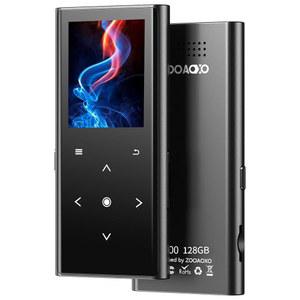 128GB MP3 플레이어, 블루투스 5 2가 탑재된 ZOOAOXO 음악 내장 HD 스피커, FM 라디오, 음성 녹음기, 미니